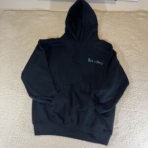 Rick & Morty Mens Small Graphic Hoodie Digital Warp Sweatshirt